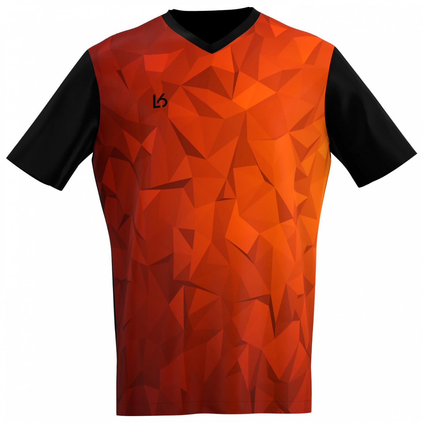 L6 V-Neck Trikot Uni- Polygon Orange - Badminton Shop Franken