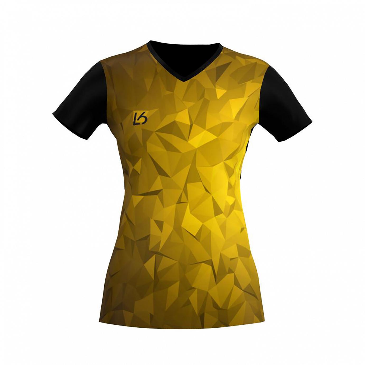 L6 V-Neck Trikot Women - Polygon Yellow - Badminton Shop Franken